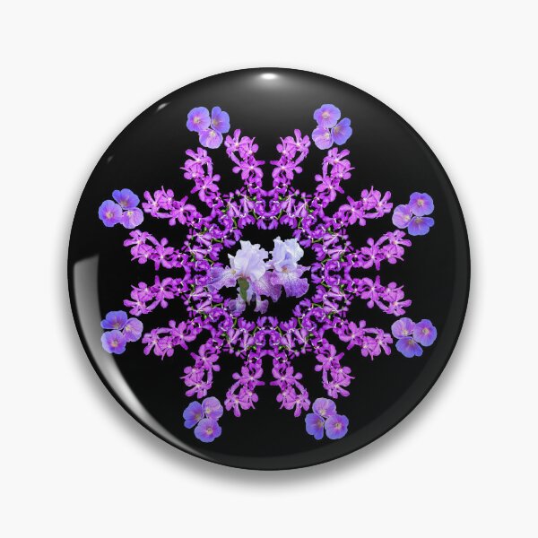 Item preview, Iris Splashacata, Orchids, Lilac Cranesbill  Mandala designed and sold by Shapes-Mania.