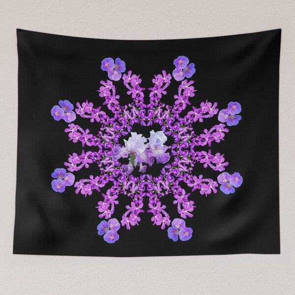 Item preview, Iris Splashacata, Orchids, Lilac Cranesbill  Mandala designed and sold by Shapes-Mania.