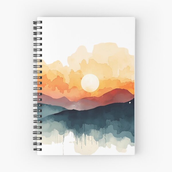 Item preview, Zen Dawn Horizon – Watercolor Japanese Sunrise designed and sold by MonoshiroStudio.
