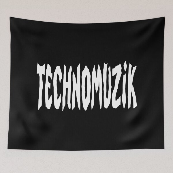 Item preview, Techno Musik  – Distressed Black and White Graphic Tee for Electronic Music Lovers designed and sold by paulo silveira.