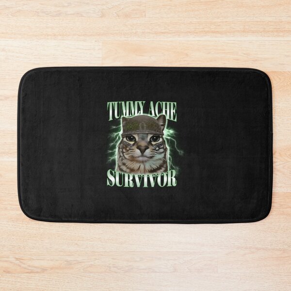 Item preview, Tummy Ache Survivor Cat Meme Funny Humor Saying Cat Lovers designed and sold by grumpzara.