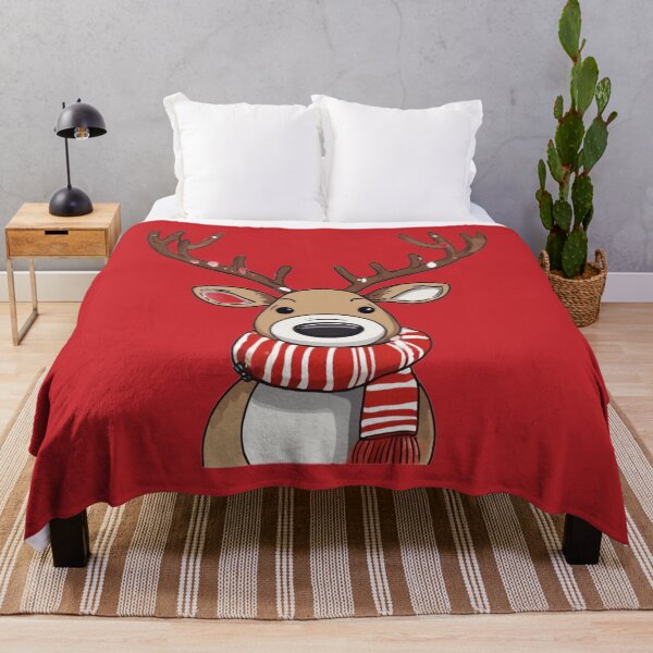 Item preview, "Cheerful Christmas Reindeer" designed and sold by Artisticanvas.