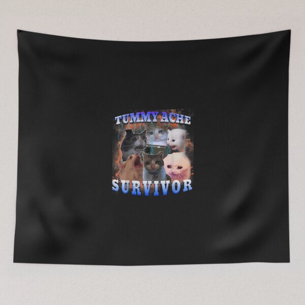 Item preview, I Survived Today'S Tummy Ache Funny Cat Meme  Humor Graphic  designed and sold by grumpzara.
