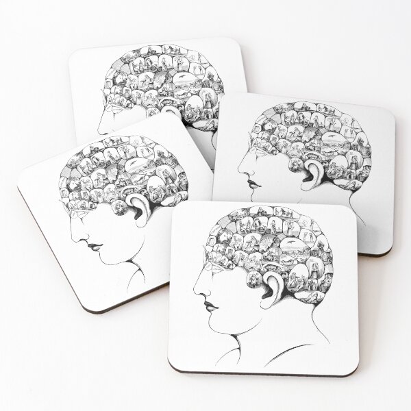 Item preview, The Symbolical Head Woodcut II designed and sold by mamiespaw.