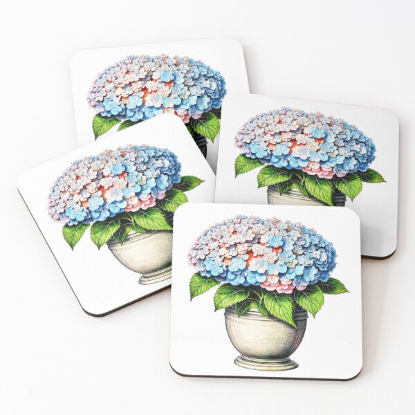Item preview, Vibrant Hydrangea Bouquet in Ornate Vase designed and sold by LanaGustavsson.
