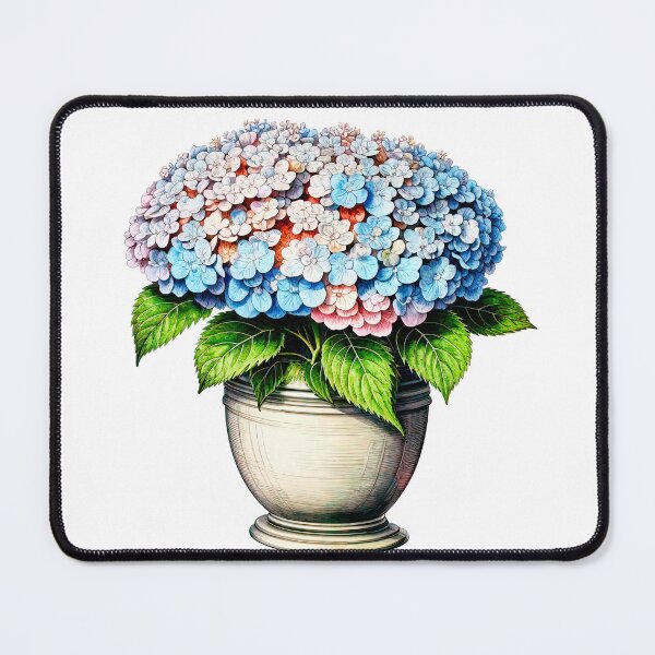Item preview, Vibrant Hydrangea Bouquet in Ornate Vase designed and sold by LanaGustavsson.