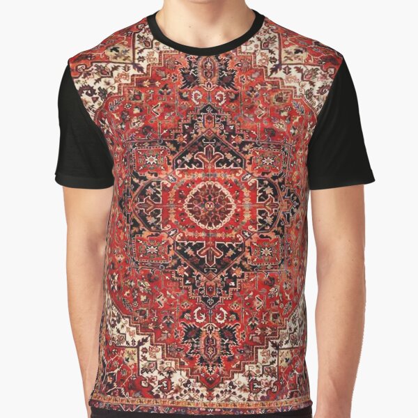 Item preview, Heriz Antique Vintage Boho Persian Carpet Print designed and sold by Vicky Brago-Mitchell®.