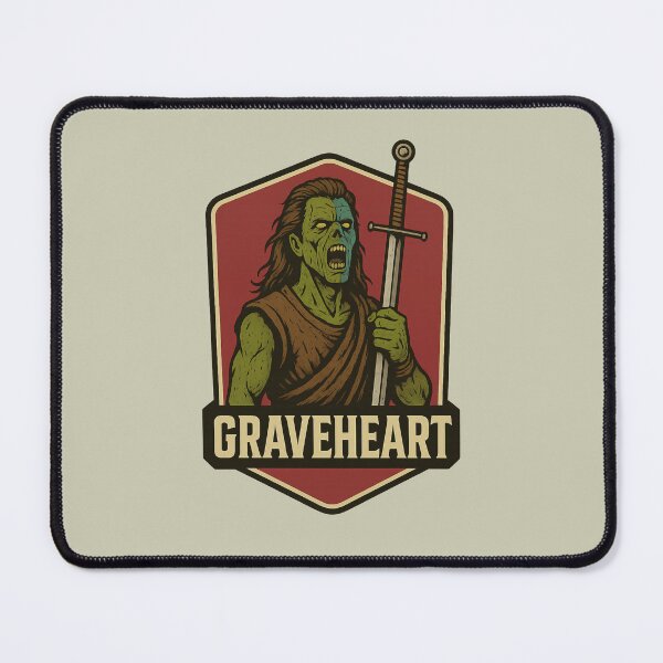 Item preview, Graveheart – Funny Zombie Braveheart Horror Pun designed and sold by hangmeart.