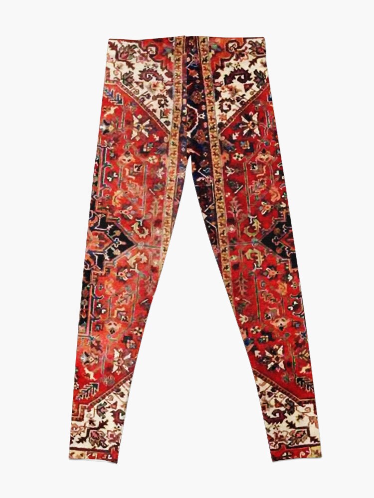 Alternate view of Heriz Antique Vintage Boho Persian Carpet Print Leggings
