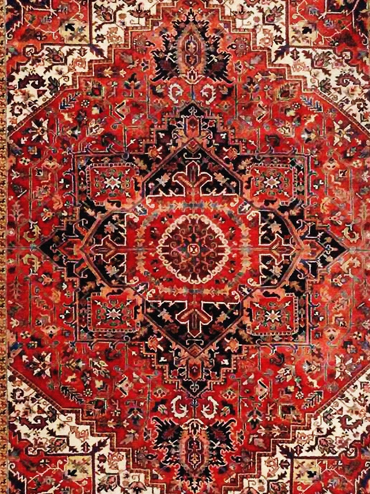 Heriz Antique Vintage Boho Persian Carpet Print by bragova