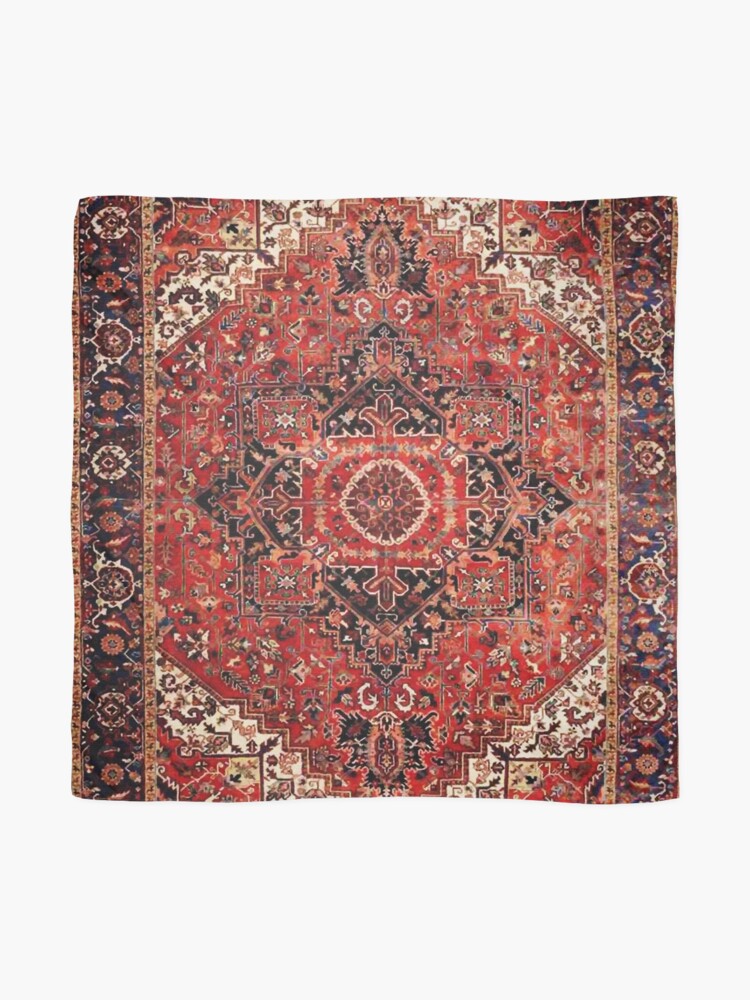 Alternate view of Heriz Antique Vintage Boho Persian Carpet Print Scarf