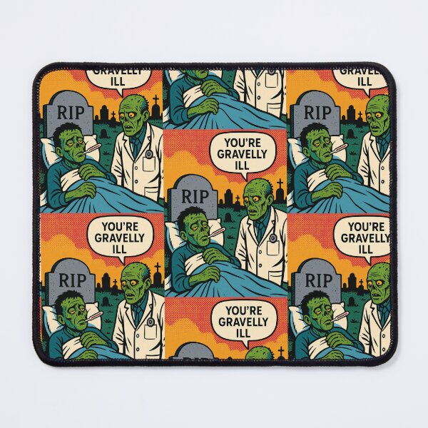 Item preview, Gravely Ill – Zombie Doctor Dark Humor Design designed and sold by hangmeart.