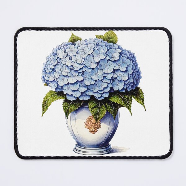 Item preview, Vibrant Hydrangea Bouquet in Ornate Vase designed and sold by LanaGustavsson.