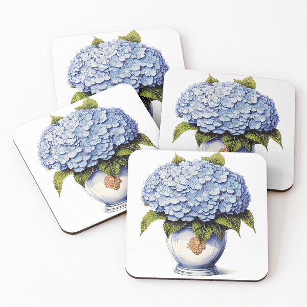 Item preview, Vibrant Hydrangea Bouquet in Ornate Vase designed and sold by LanaGustavsson.