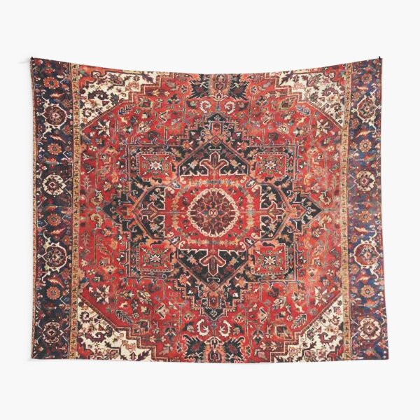 Heriz Antique Vintage Boho Persian Carpet Print Tapestry