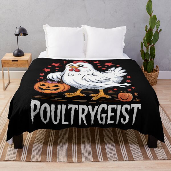 Item preview, Chicken Ghost Funny Halloween Farmer designed and sold by blueyeeti.