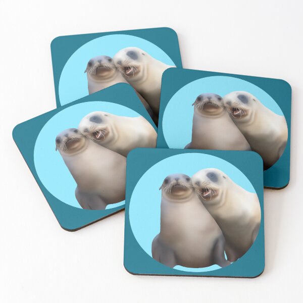 Item preview, Funny sea lion pup friends - blue designed and sold by GivernyKate.