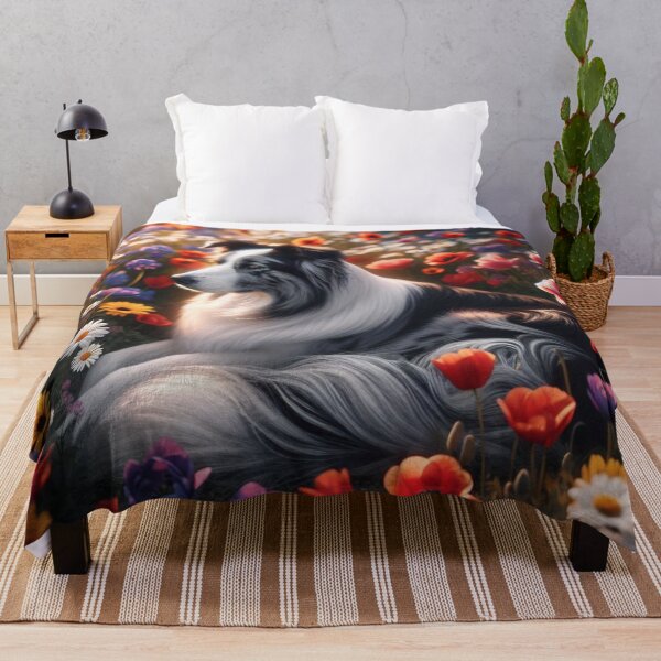 Item preview, Border Collie in a Field of Flowers designed and sold by Wags & Tails.