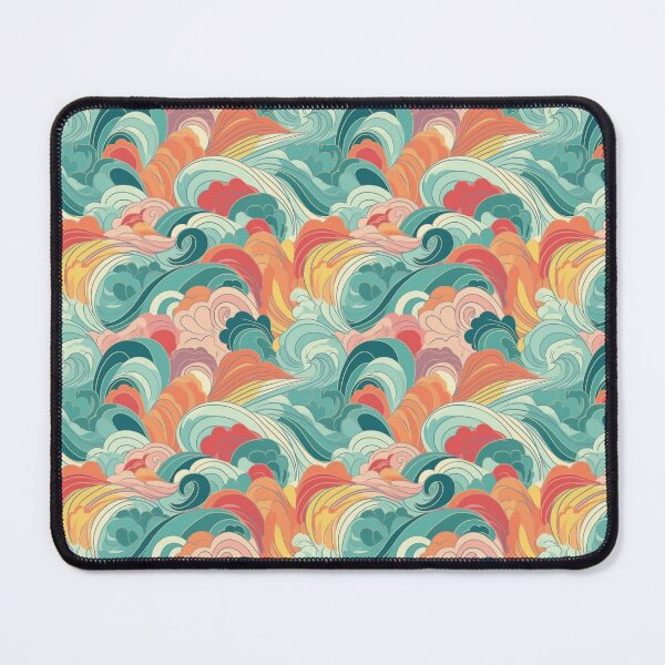 Item preview, Colourful, surreal and abstract wave pattern designed and sold by FlowerPowerPow.