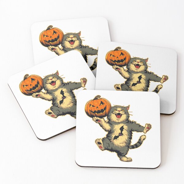 Item preview, Spooky Grinning Cat with Jack-O'-Lantern - Halloween Fun! designed and sold by RDproject.