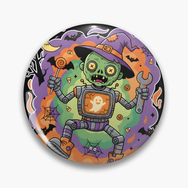 Item preview, Zombie Robot Halloween: Spooky Good Times designed and sold by VelvetMoonie.