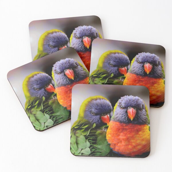 Item preview, Love birds. (Rainbow lorikeets). designed and sold by FallenTrickster.