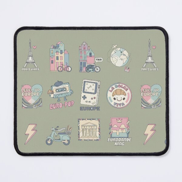 Item preview, Retro Euro Pop Sticker Pack | Level Up Europe Aesthetic 90s Vibe designed and sold by cozy corner co. .