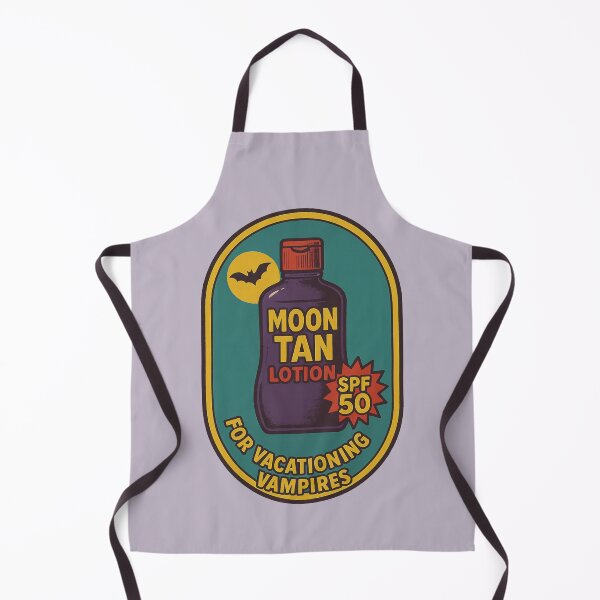 Item preview, Moon Tan Lotion – Funny Vampire Vacation Badge Design designed and sold by hangmeart.