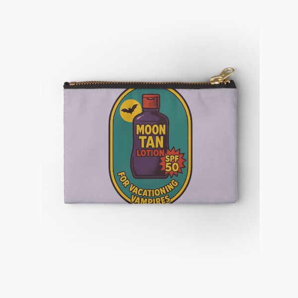 Item preview, Moon Tan Lotion – Funny Vampire Vacation Badge Design designed and sold by hangmeart.