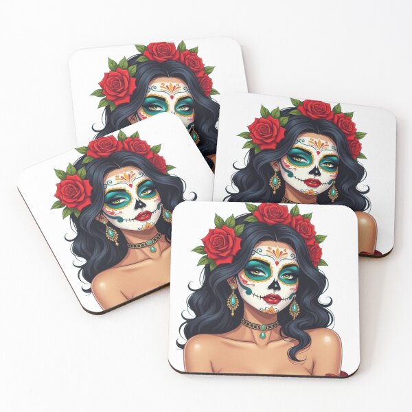 Item preview, Sugar Skull Woman | Día de los Muertos Art designed and sold by BoldDesigns25.