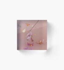 Harry Styles - pink flowers Acrylic Block