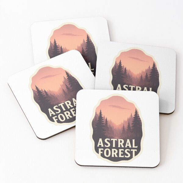 Item preview, Astral Forest Sunset | Cosmic Nature Poster | Dreamy Fantasy Landscape designed and sold by RedVista.