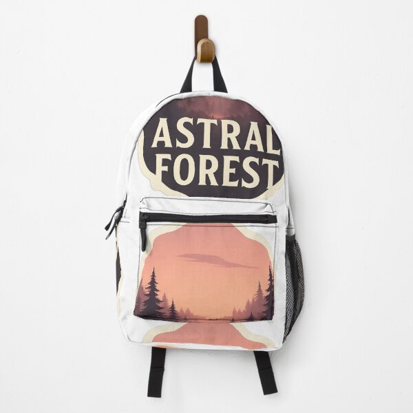 Item preview, Astral Forest Sunset | Cosmic Nature Poster | Dreamy Fantasy Landscape designed and sold by RedVista.