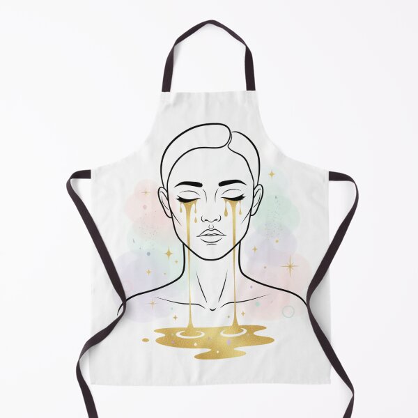Item preview, Golden Tears - Pastel Minimalist Portrait designed and sold by EsenciaZen.