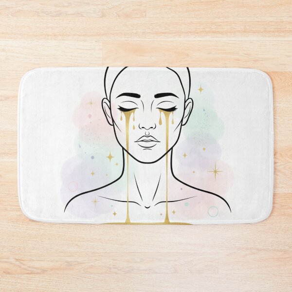 Item preview, Golden Tears - Pastel Minimalist Portrait designed and sold by EsenciaZen.
