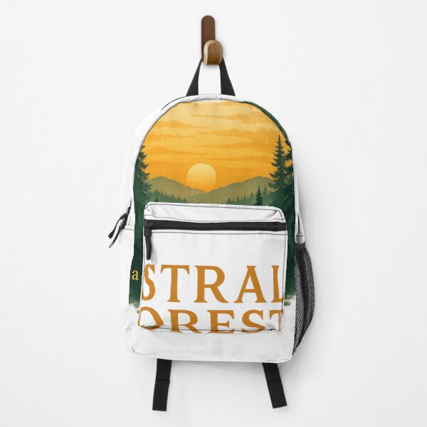 Item preview, Astral Forest Sunset | Enchanted Nature Landscape | Cosmic Dream Poster designed and sold by RedVista.