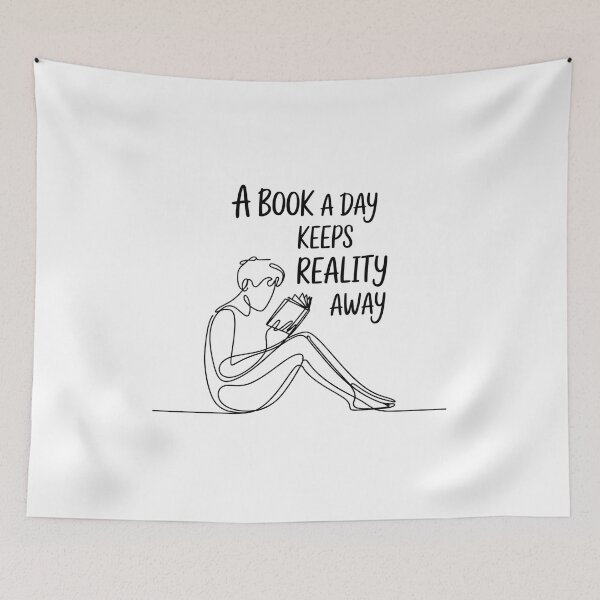 Item preview, A Book a Day Keeps Reality Away – Reading Lover Quote Design designed and sold by Authentic-Merch.