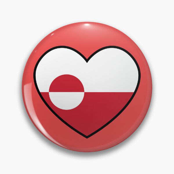 Item preview, Flag Heart - Greenland designed and sold by SpaceJunkLtd.