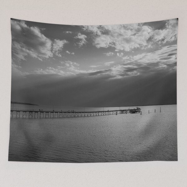 Item preview, Ceduna Jetty – Black and White Coastal Photography, South Australia designed and sold by Michael van der Hoorn.