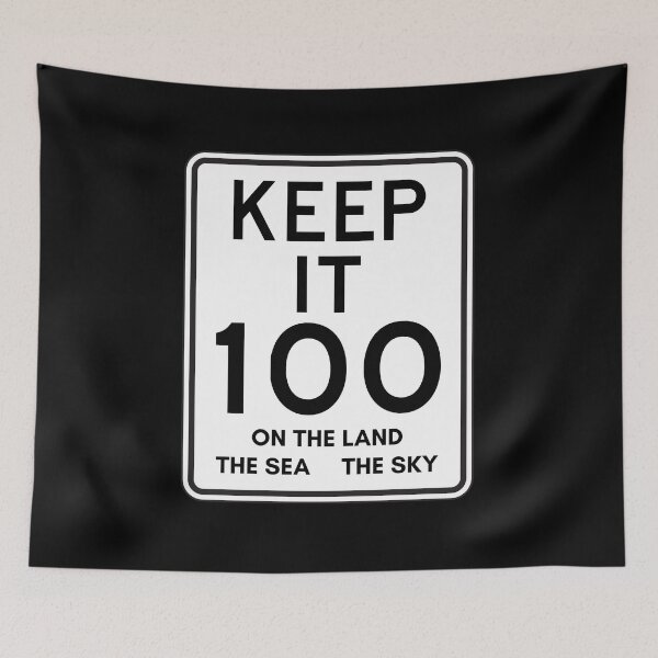 Item preview, OPHELIA - KEEP IT 100 ROAD SIGN  designed and sold by baldbird.