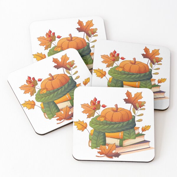 Item preview, Pumpkin and Books Cozy Autumn Illustration designed and sold by ColorloomArt.