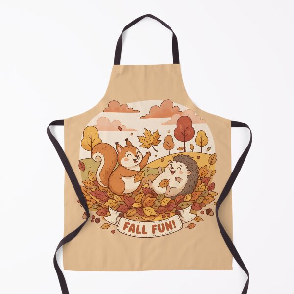 Item preview, Fall Fun! Cute Squirrel and Hedgehog Playing in Leaves designed and sold by VelvetMoonie.