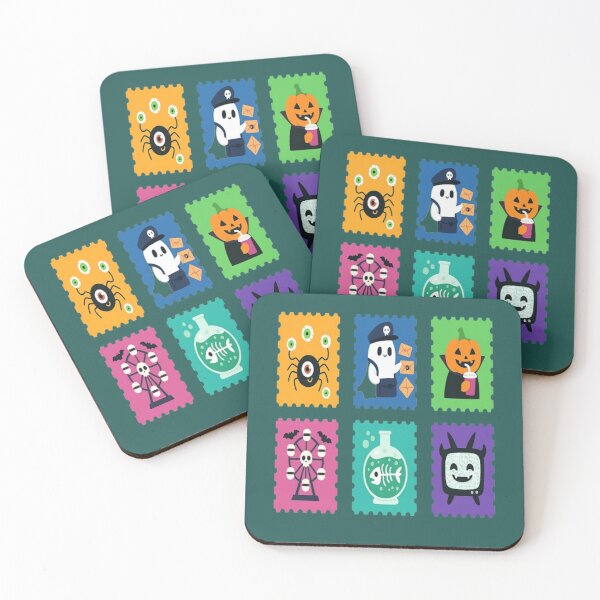 Item preview, Whimsical Halloween Stamp Set – Cute Spooky Aesthetic for Fall Gifts designed and sold by kakaworld.