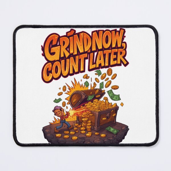 Item preview, Grind Now Count Later – Uphill Treasure designed and sold by Design Orbit.