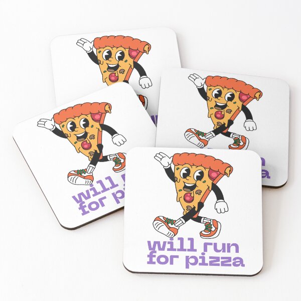 Item preview, Will Run For Pizza Retro Mascot designed and sold by Ramya designs .