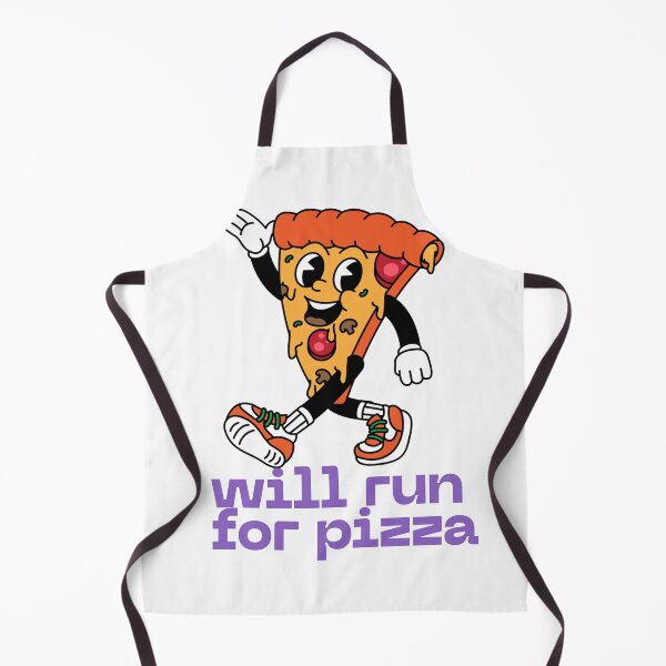 Item preview, Will Run For Pizza Retro Mascot designed and sold by Ramya designs .