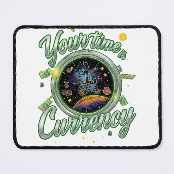 Item preview, Your Time Is Currency – Cosmic Clock Runner designed and sold by Design Orbit.