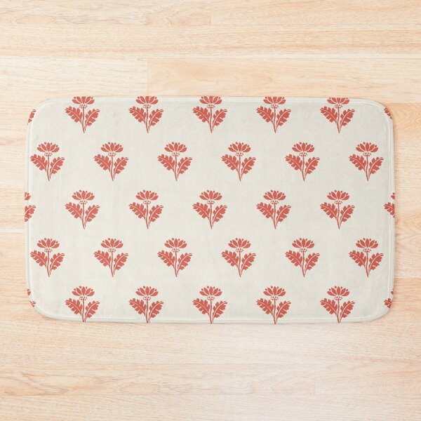 Item preview, Vintage Cottage Paper Flowers Floral Pattern in Vermilion designed and sold by kierkegaard.