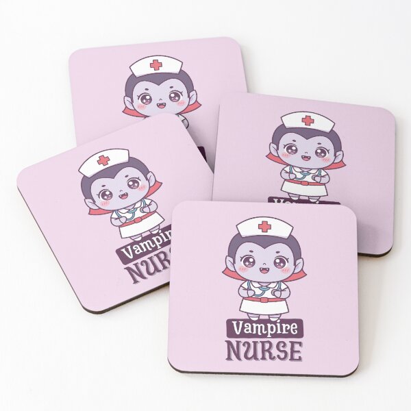 Item preview, Vampire Nurse – Cute Kawaii Vampire in Nurse Outfit Cartoon Art designed and sold by Dino-Lune.