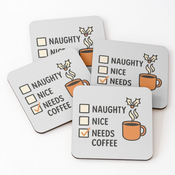 Item preview, Naughty Nice Needs Coffee – Holiday Checklist Design designed and sold by QuelCraft2025.